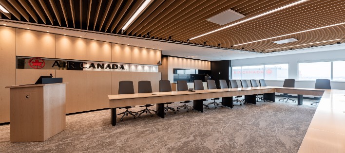 Image of a boardroom at Air Canada head office
